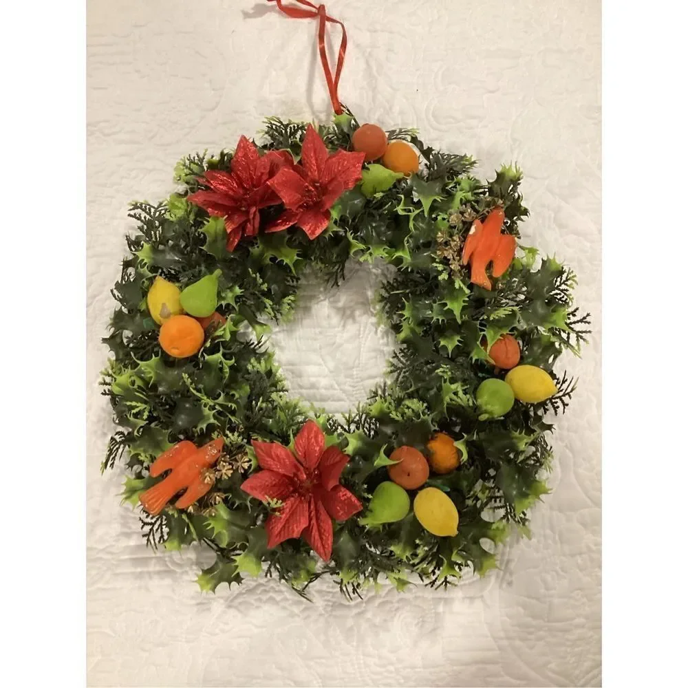 Vintage Christmas Kitschy Wreath